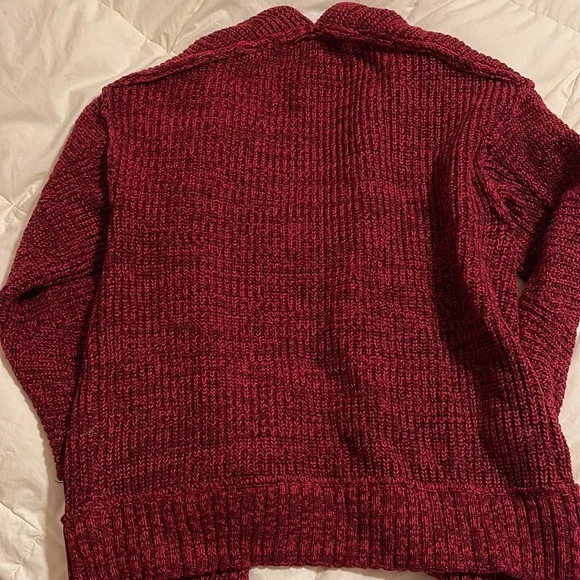 Free People High Hopes Cardigan-Burgundy/Red - Picture 8 of 9